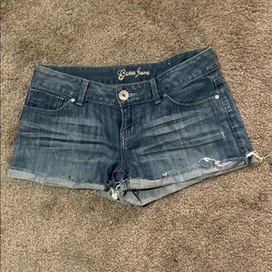 Distressed Guess Jean Shorts